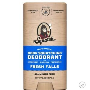 Dr. Squatch Mens Natural Odor Squatching Deodorant in Fresh Falls  2.65 fl oz